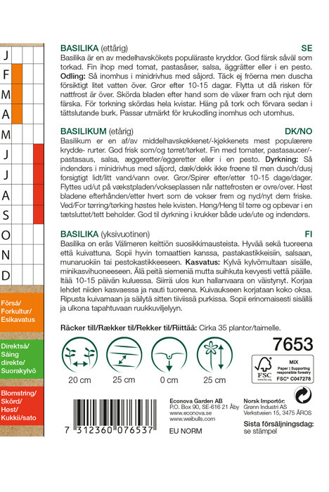 Basilikum økologisk - Genovese